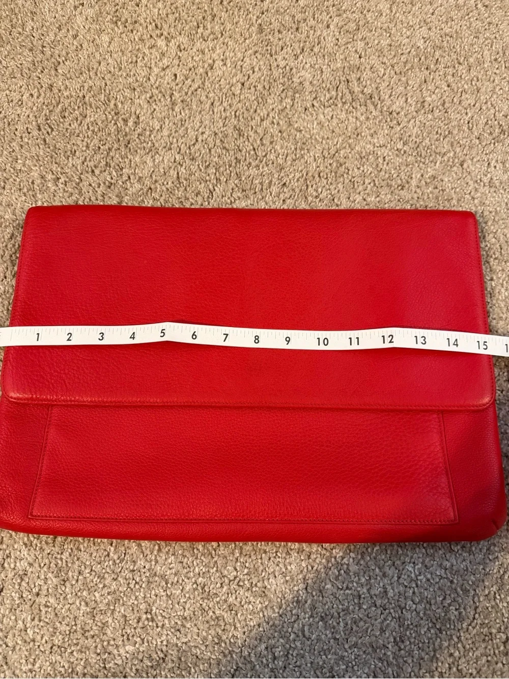Leatherology Red Leather 15” Laptop Sleeve